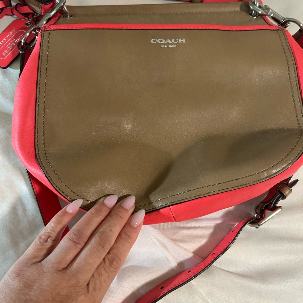 Coach Women's Brown and Pink Crossbody Bag